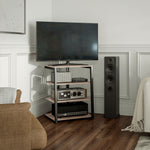 Hifi Rack Stand W/ 4-tier Power Strip | Gray