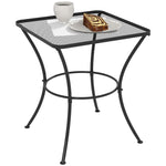 60 Cm Square Metal Table Outdoor Bistro Table Coffee Desk