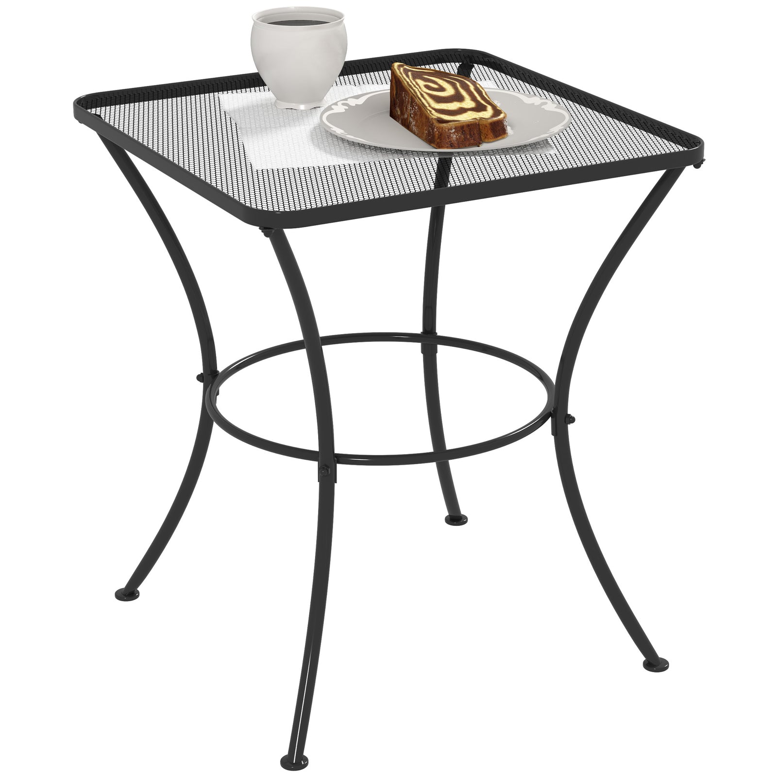 60 Cm Square Metal Table Outdoor Bistro Table Coffee Desk