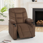 Electric Massage Recliner Armchair With Heat, Reclining Chair | Brown