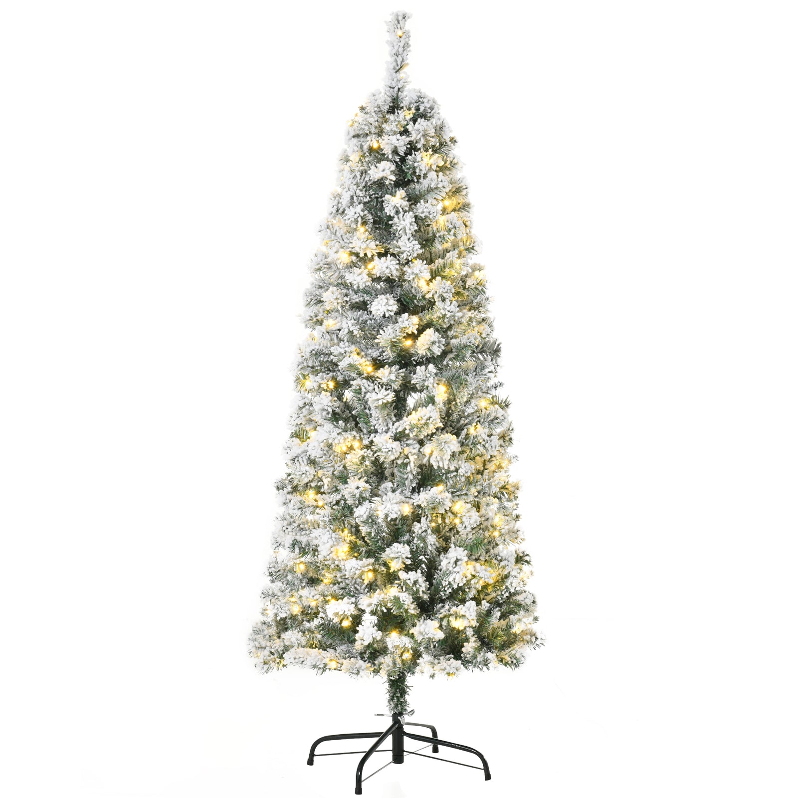 4/5/6ft Prelit Snow Flocked Christmas Tree With Light | 5ft | Green