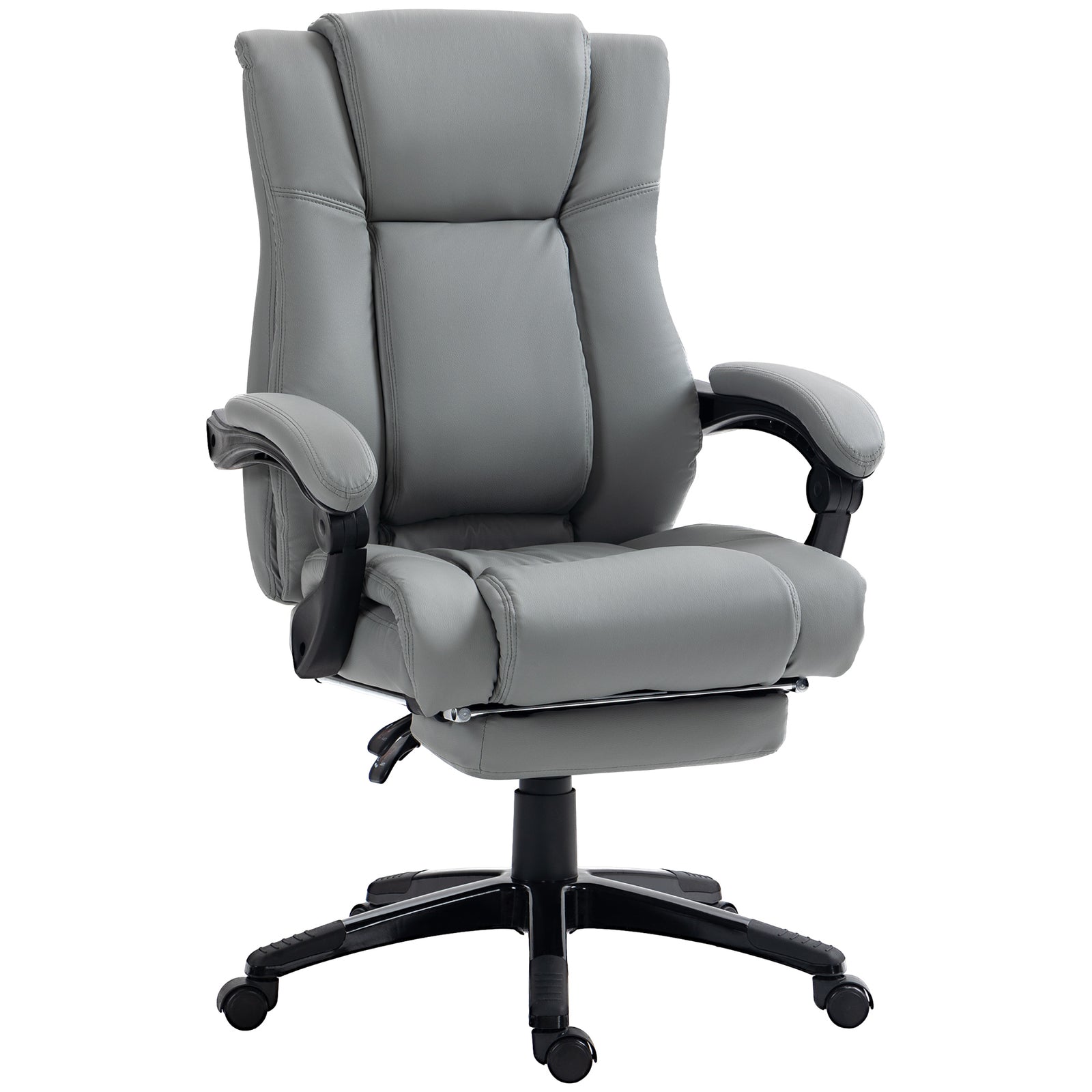 Pu Leather Office Chair W/ Foot Rest
