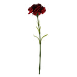 65cm Artificial Red Carnations Glass Ball Vase
