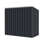 Outdoor Metal Storage Shed For Garbage Bins, Lockable Trash Can Storage With Pent Roof