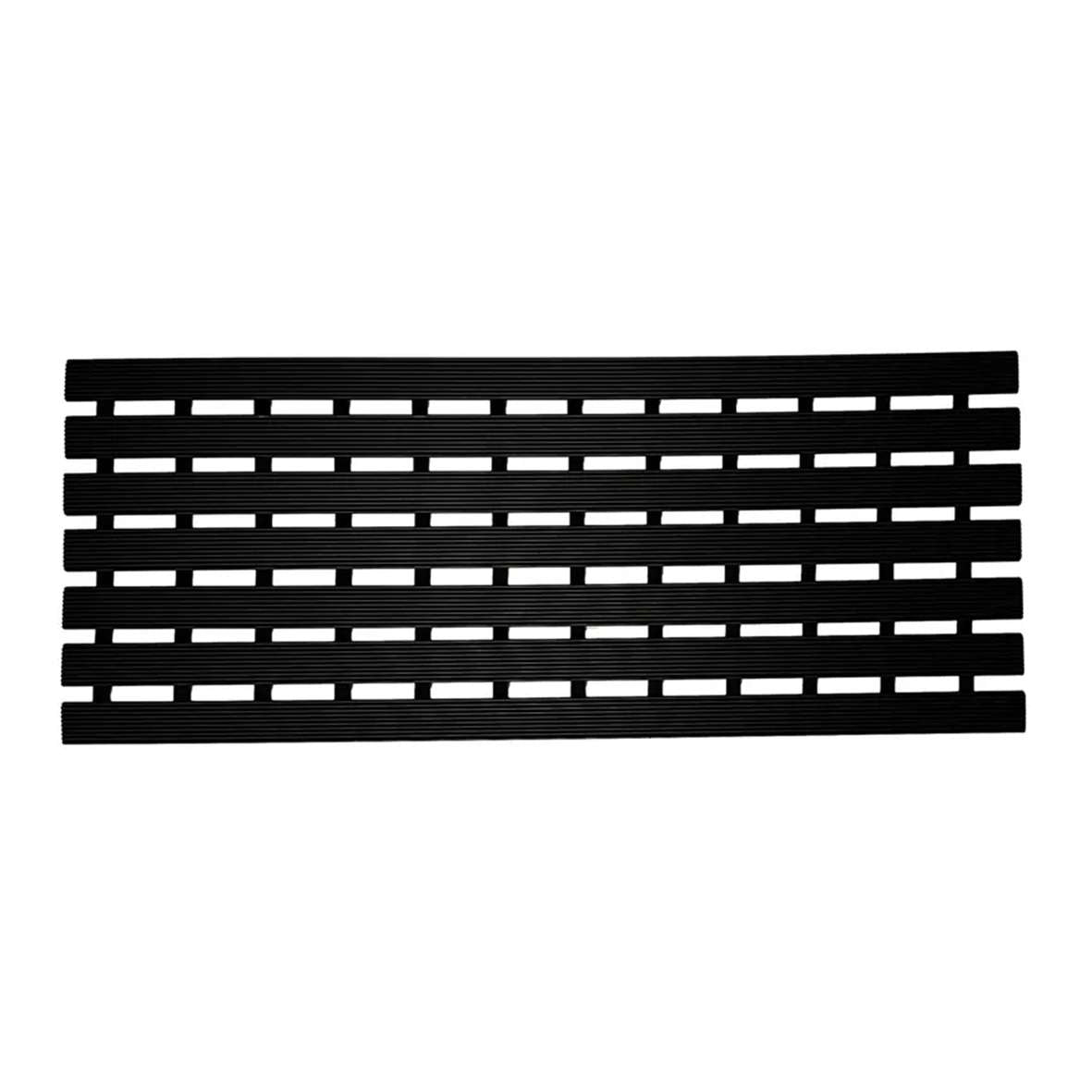 Non-slip Pvc Duckboard Shower Mat - 61cm X 25cm | Black