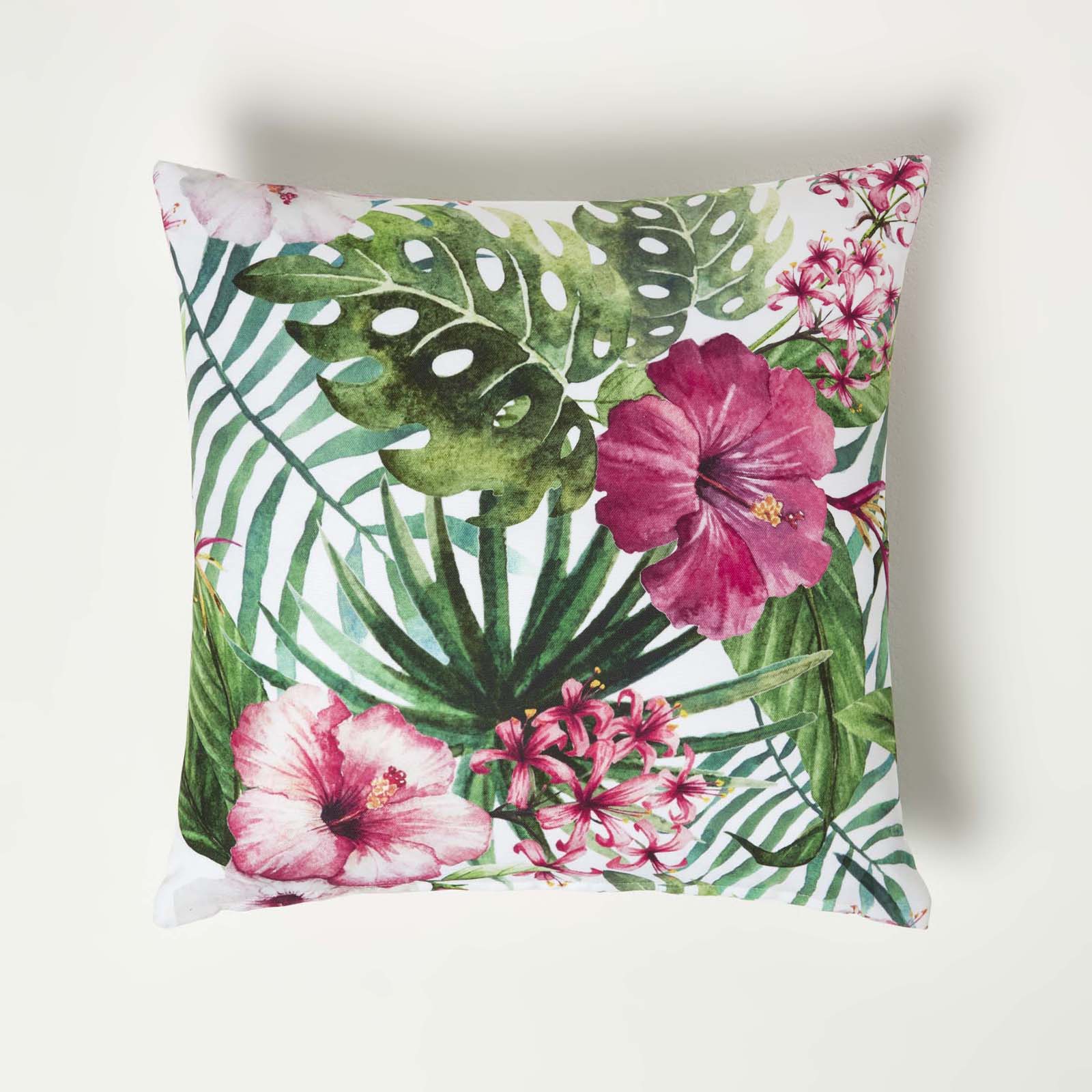 Luxury Outdoor Cushions 2 Set, Waterproof, Soft-touch, Summer Flower, For Garden And Indoors