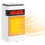 HOMCOM 1500w Fan Electric Heater With 3 Modes, Adjustable Thermostat, White