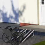 Aluminium Telescopic Wheelchair Ramps Folding Ramp | Large | Silver