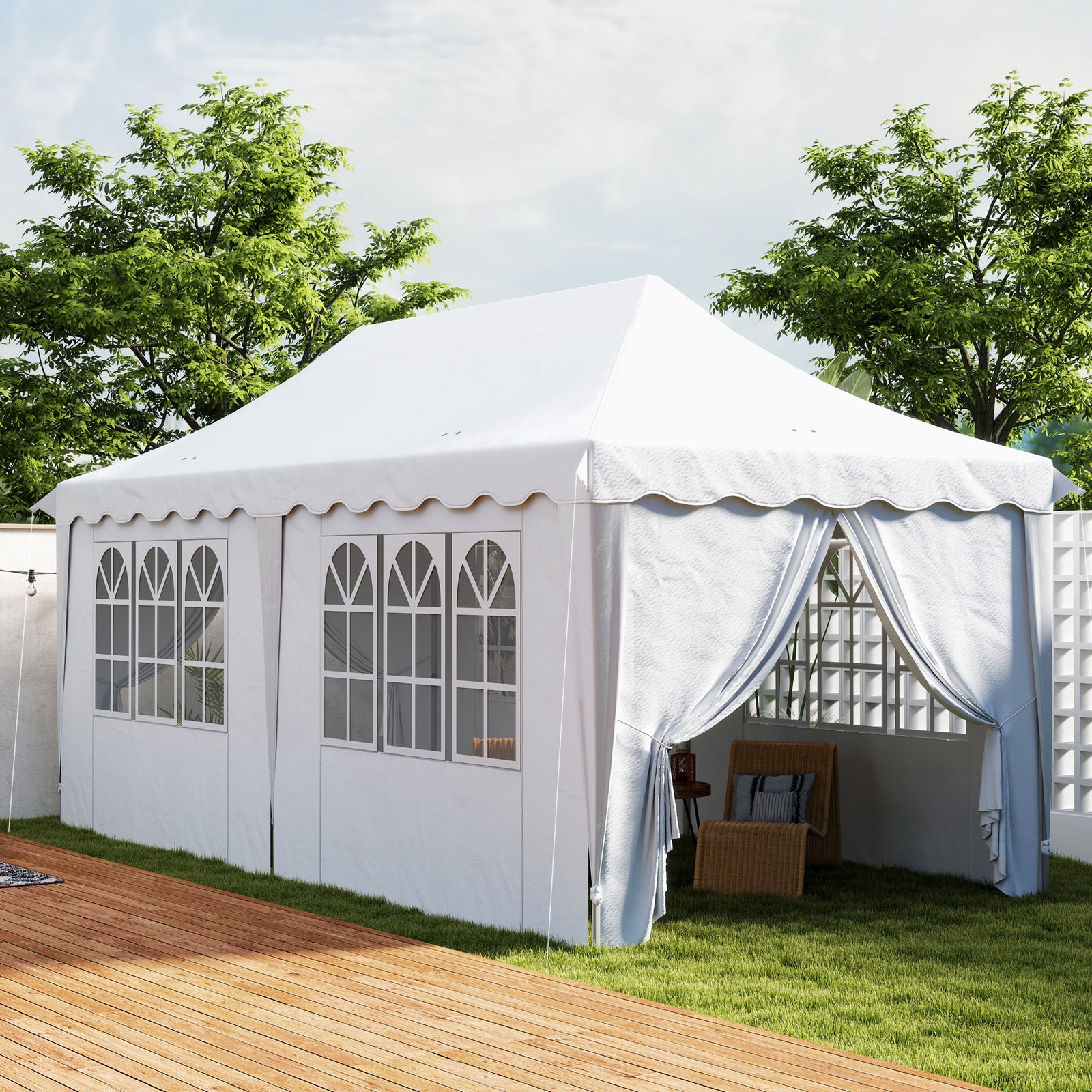 3x6m Pop Up Gazebo With Sides, Bag, Upf50+