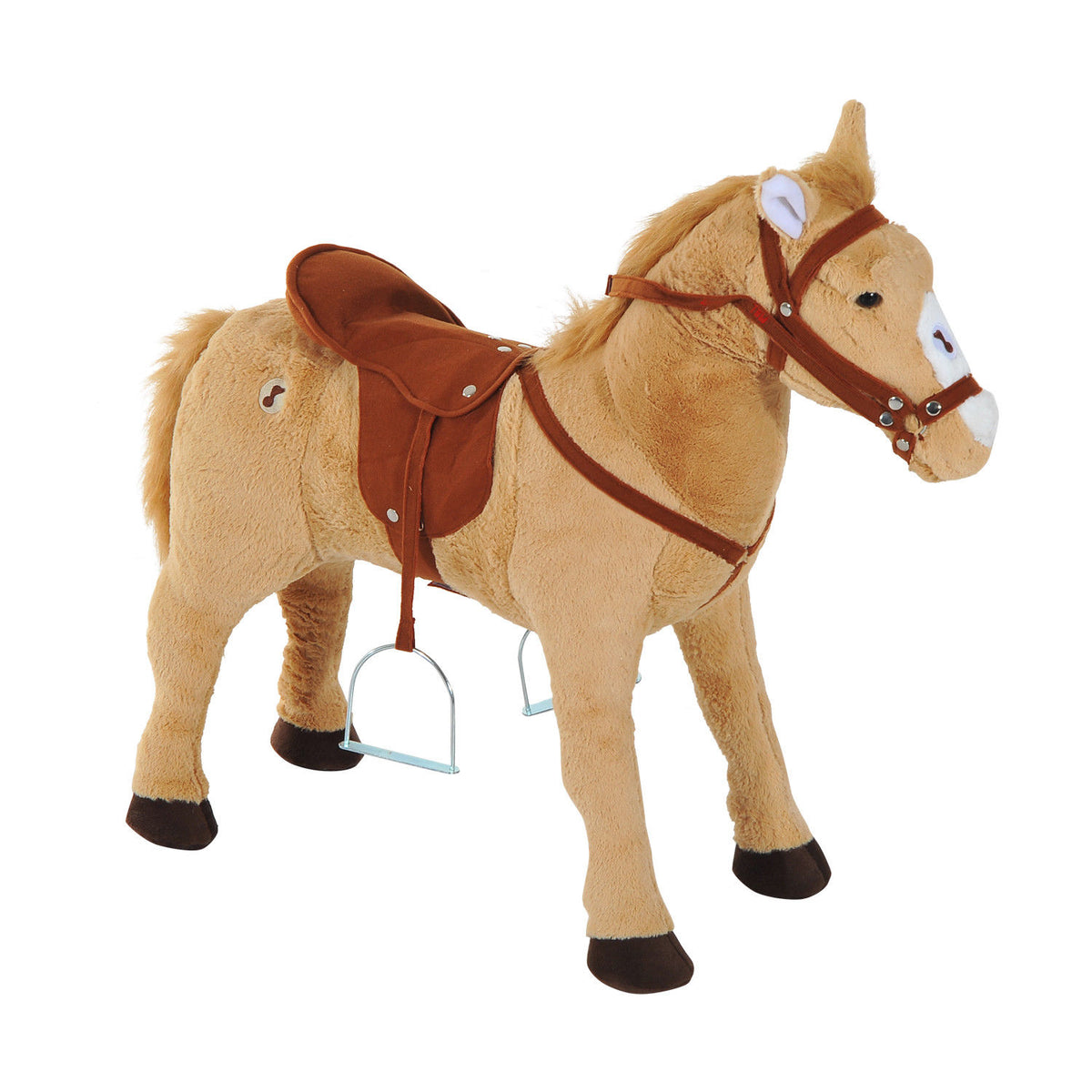 Children Standing Horse Plush Soft Ride On Toy Pony Kids Cuddly Game Play