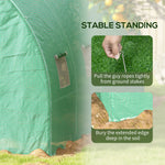 3x2m Polytunnel Greenhouse W/ Sprinkler System | Small | Green