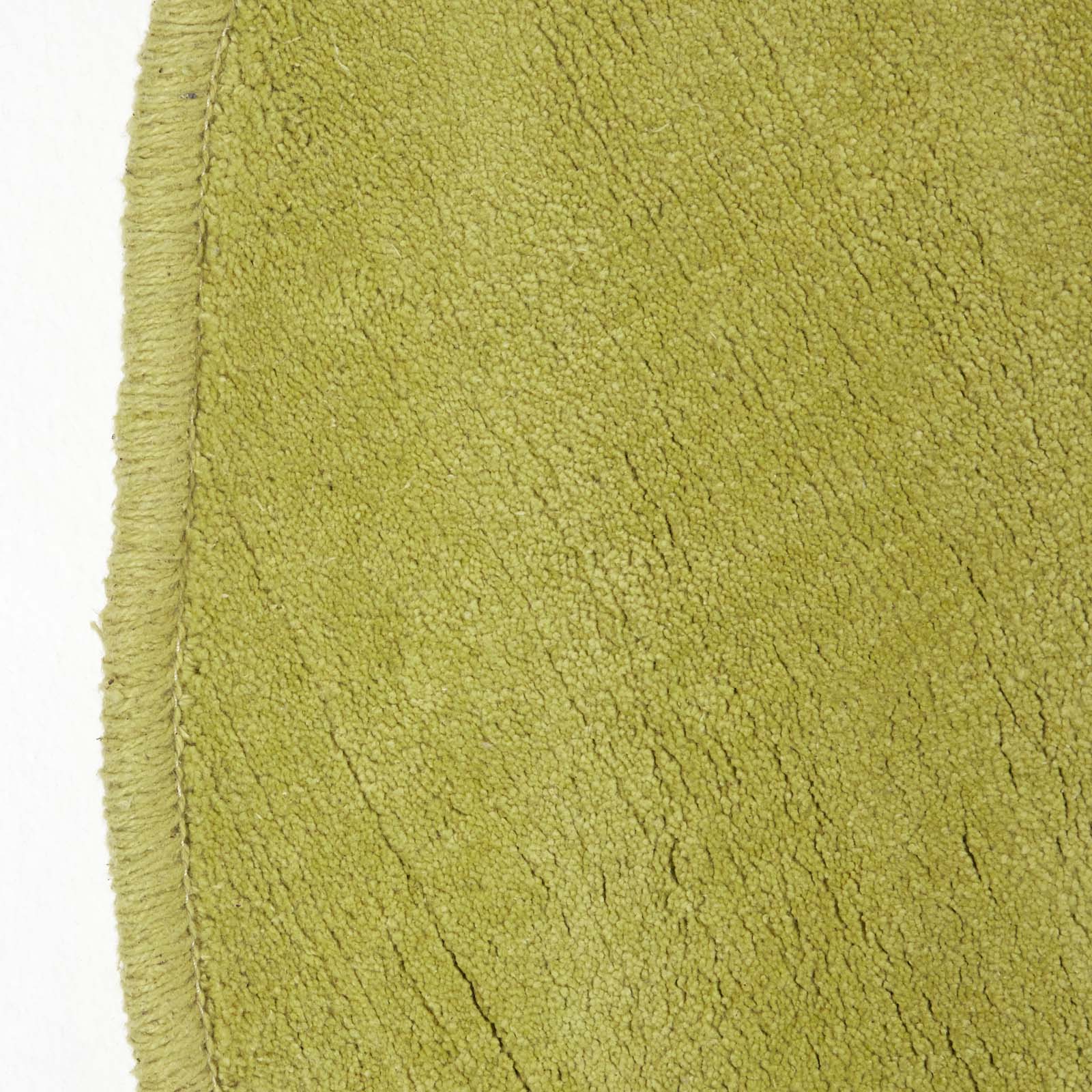 Hand Tufted Plain Cotton Large Round Rug | 70cm x 70cm | Green