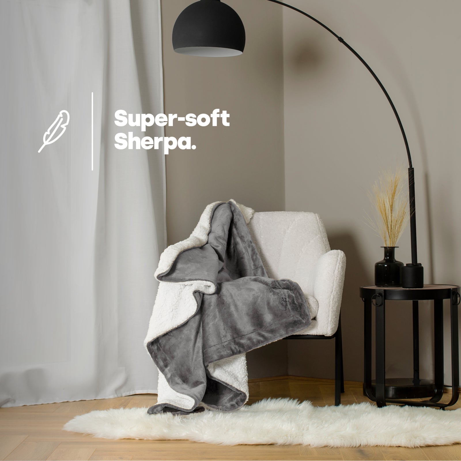 Double Sherpa Fleece Blanket - Urban Chic