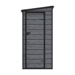 5x4 Ft Outdoor Plastic Storage Shed With Floor & Window, Lockable, Wood Grain Design