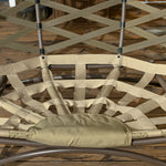2 Seater Egg Chair Outdoor Garden Furniture Chair W/ Cushion | Khaki
