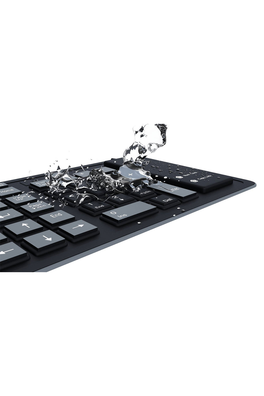 Silicon Wireless Bluetooth Keyboard - Black