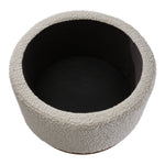 Round Beige Ottoman Storage Stool Seat