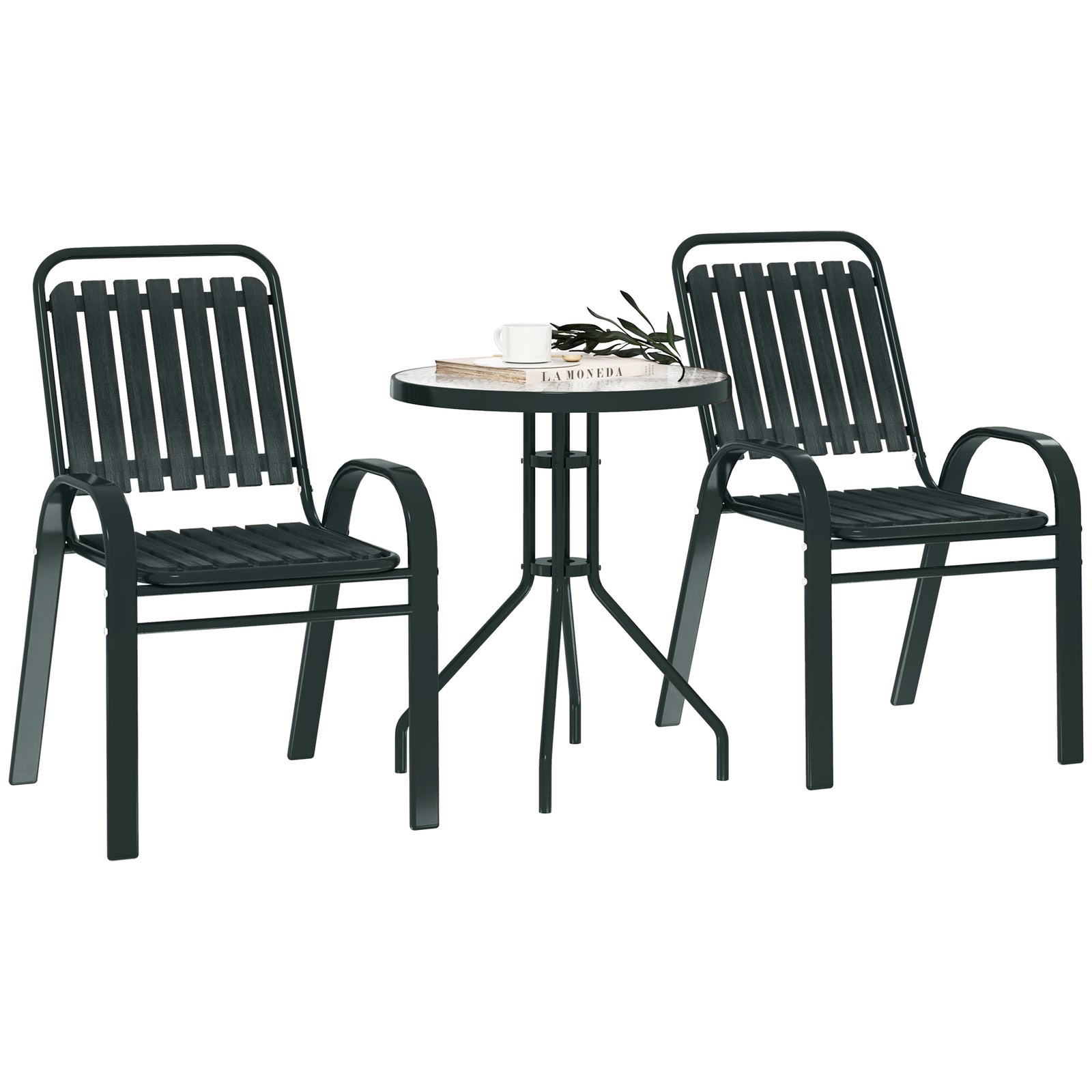 3-piece Garden Set | Charcoal Grey