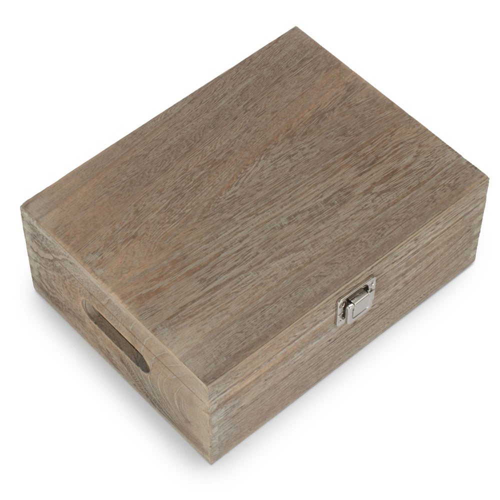Oak Effect Wooden Box | Small | Brown