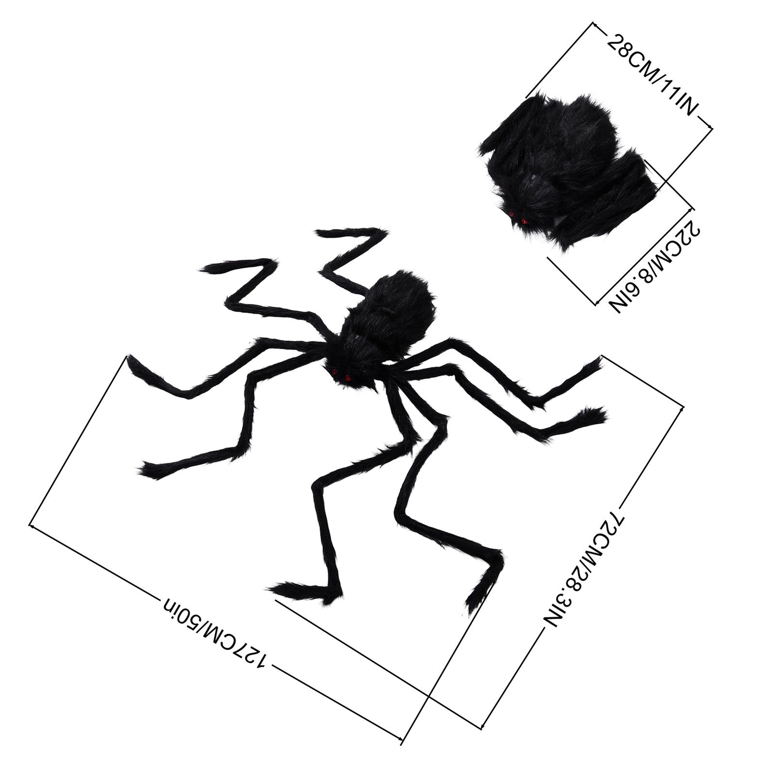 Breeins Halloween Giant Spider & Web Decorations