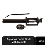 Bluetooth Selfie Stick With Wireless Trigger, Lightweight, Black