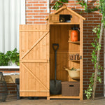 Wooden Garden Storage Shed Tool Storage Box | Brown
