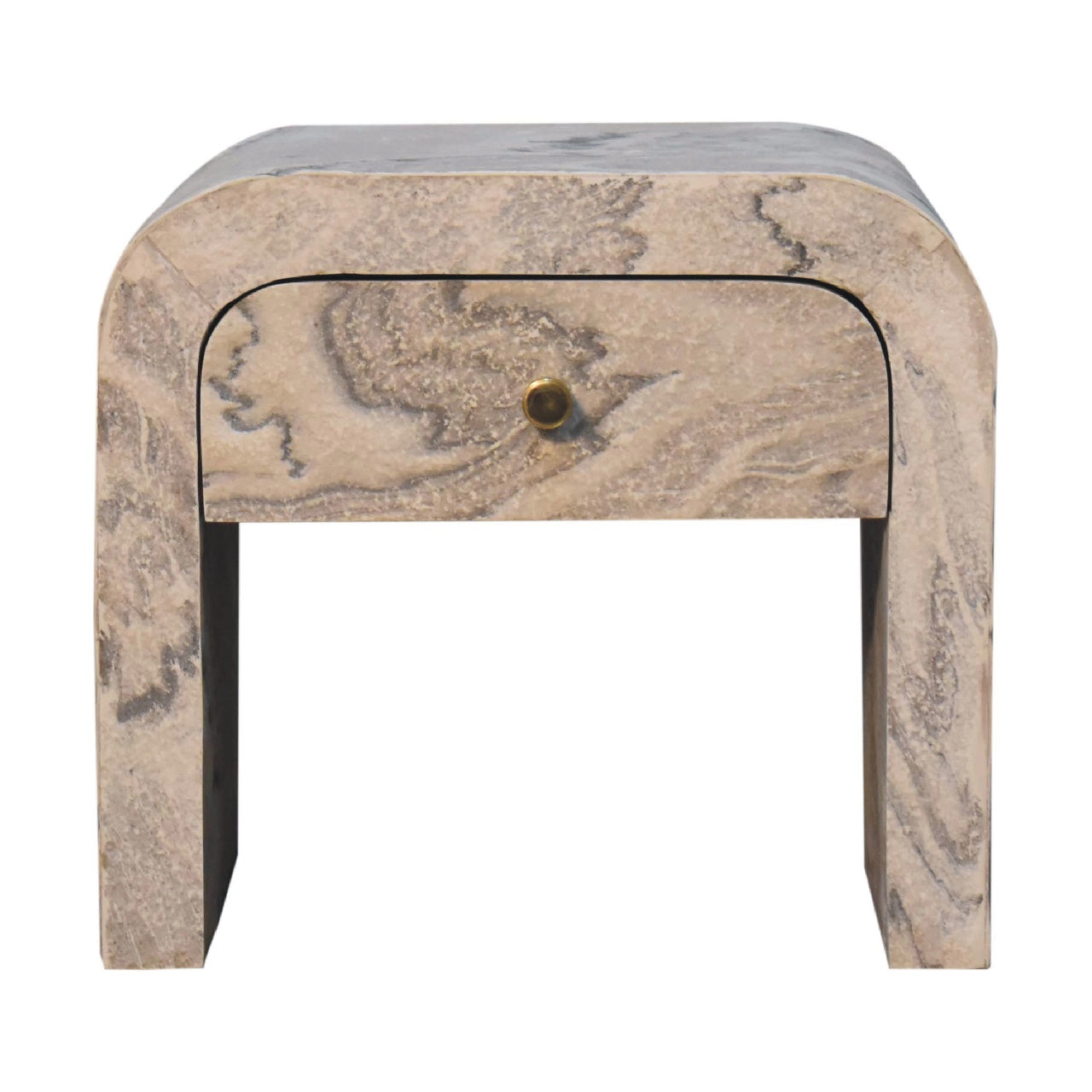 Solid Wood Nouveau Bedside