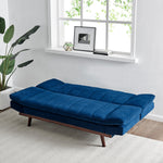 Mondaine Velvet Sofa Bed 3 Seater | Navy Blue