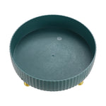 Rotating Round Spice Storage Rack Tray Turntable Kitchen Organizer | Small | Green