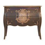 Solid Wood Coroner Chest, Greyish-green Finish