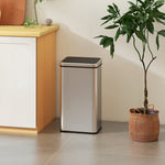 HOMCOM Kitchen Bin With Fast Motion Sensor, Stainless Steel Sensor Bin
