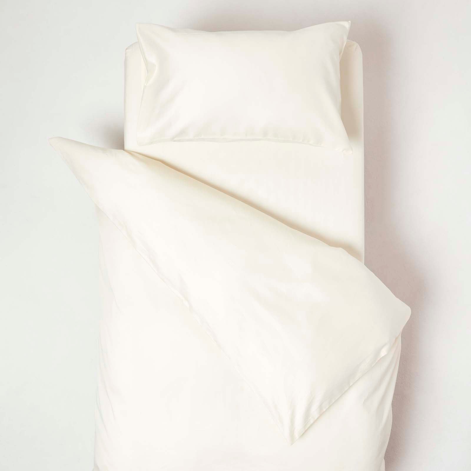 Organic Cotton Cot Bed Duvet Cover Set 400 Thread Count | Cot Bed | Cream