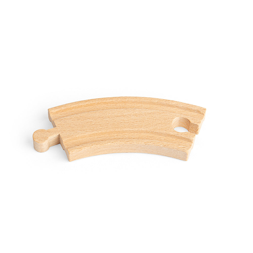12 Short Curve Track Pieces for Wooden Train Sets