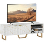 Tv Unit, Tv Stand Cabinet With Shelves And Storage Cupboard | One Size | White