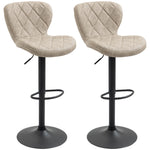 Adjustable Height Swivel Barstools Set Of 2 | Khaki