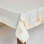 Gold Tree Christmas Table Cloth | 132 x 178cm | Gold