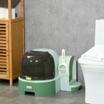 Cat Litter Box & House W/ Drawer Pans, Scoop, Cover