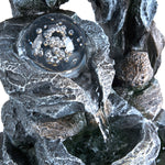 Tabletop Waterfall Fountain With Led Lighting For Meditation Decor
