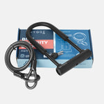 Secure D-lock With Cable - Hardened Steel For E-bikes And Urban Bikes