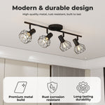 Emitto Led Spot Ceiling Light 4-way Adjustable Vintage Black Metal E14 Fixture