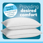 Cooling Memory Foam Pillow 70x45cm Adjustable Orthopaedic Support Washable Cover | Set-of-2 | White