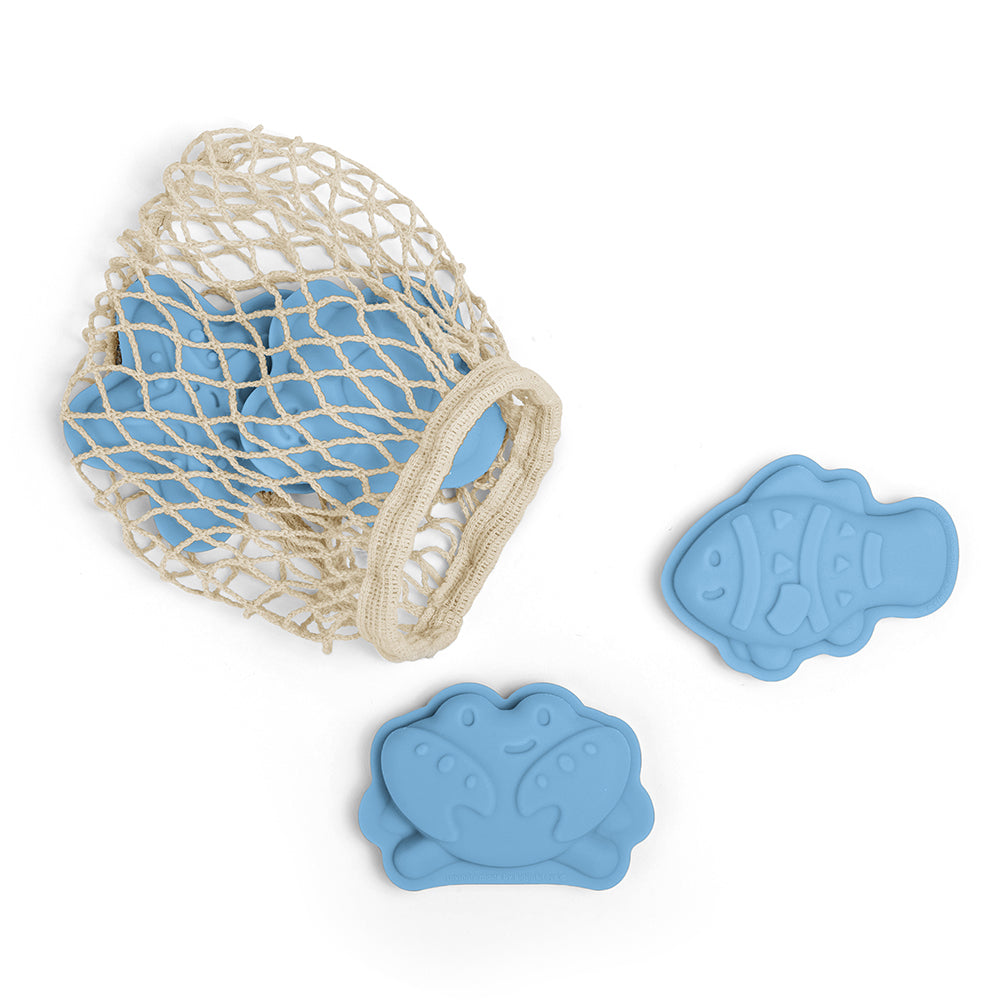 5 Piece Silicone Beach Toy Bundle | Powder Blue