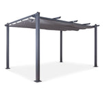 Acorn Aluminium 4m Rectangular Pergola Gazebo | 4m x 3m | Grey