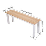 Versatile Wooden Bench | One Size | Natural & White