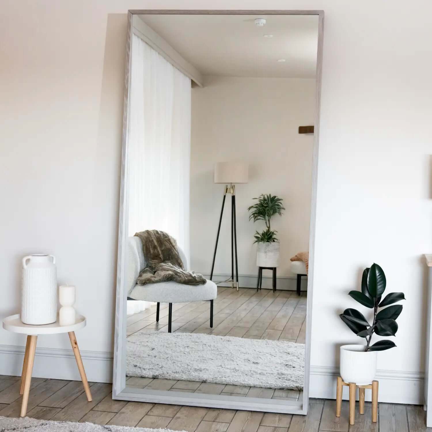 Hanaka - Rectangle Mirror | 200cm x 100cm | Grey Oak