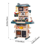 Children Pretend Kitchen Playset 43pcs Toy Accessory Set | Green