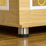 Dog Crate Table W/ Cushion, Double Door - Ak Color | Beige