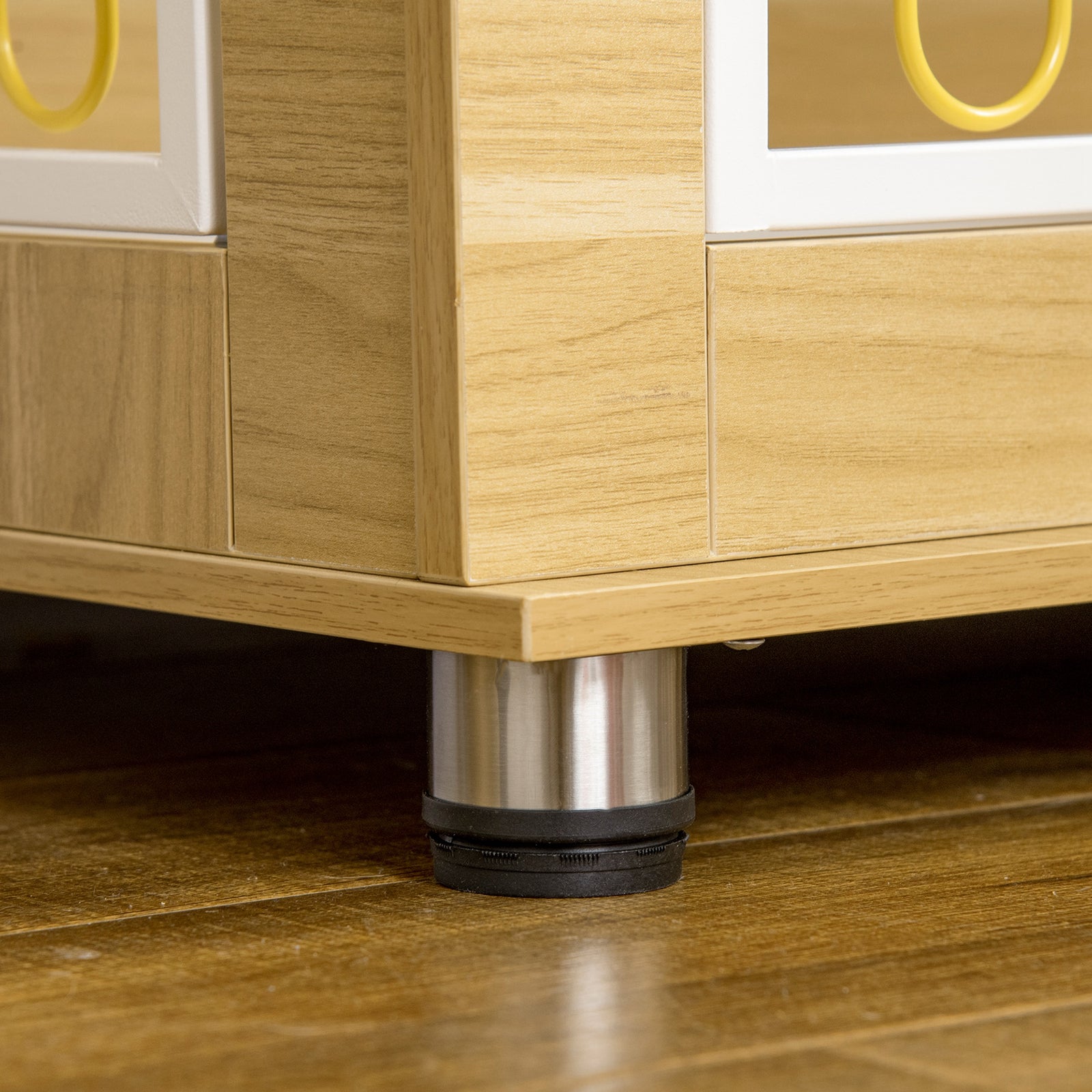 Dog Crate Table W/ Cushion, Double Door - Ak Color | Beige