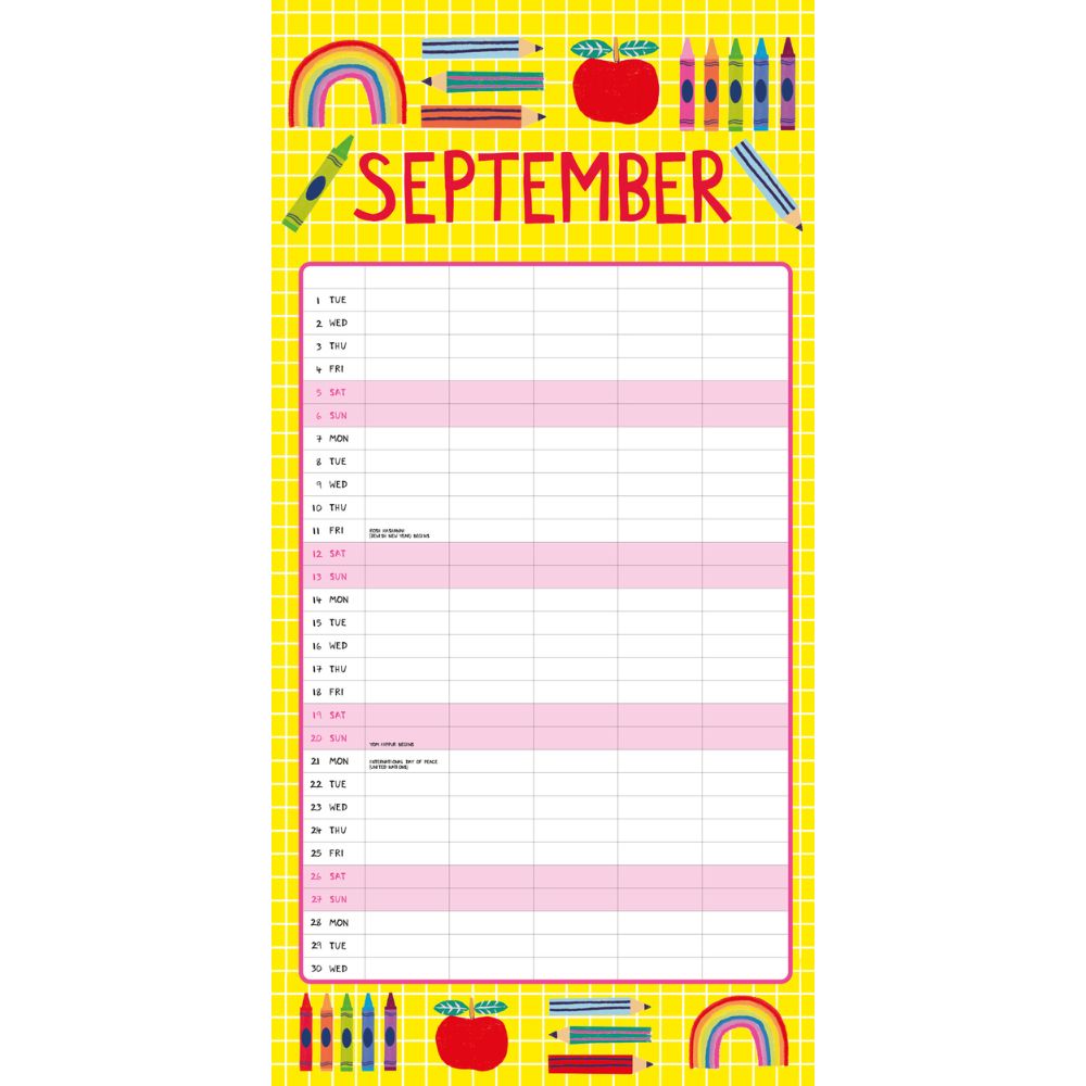2026 Family Organiser Calendar (with Stickers) Official Product