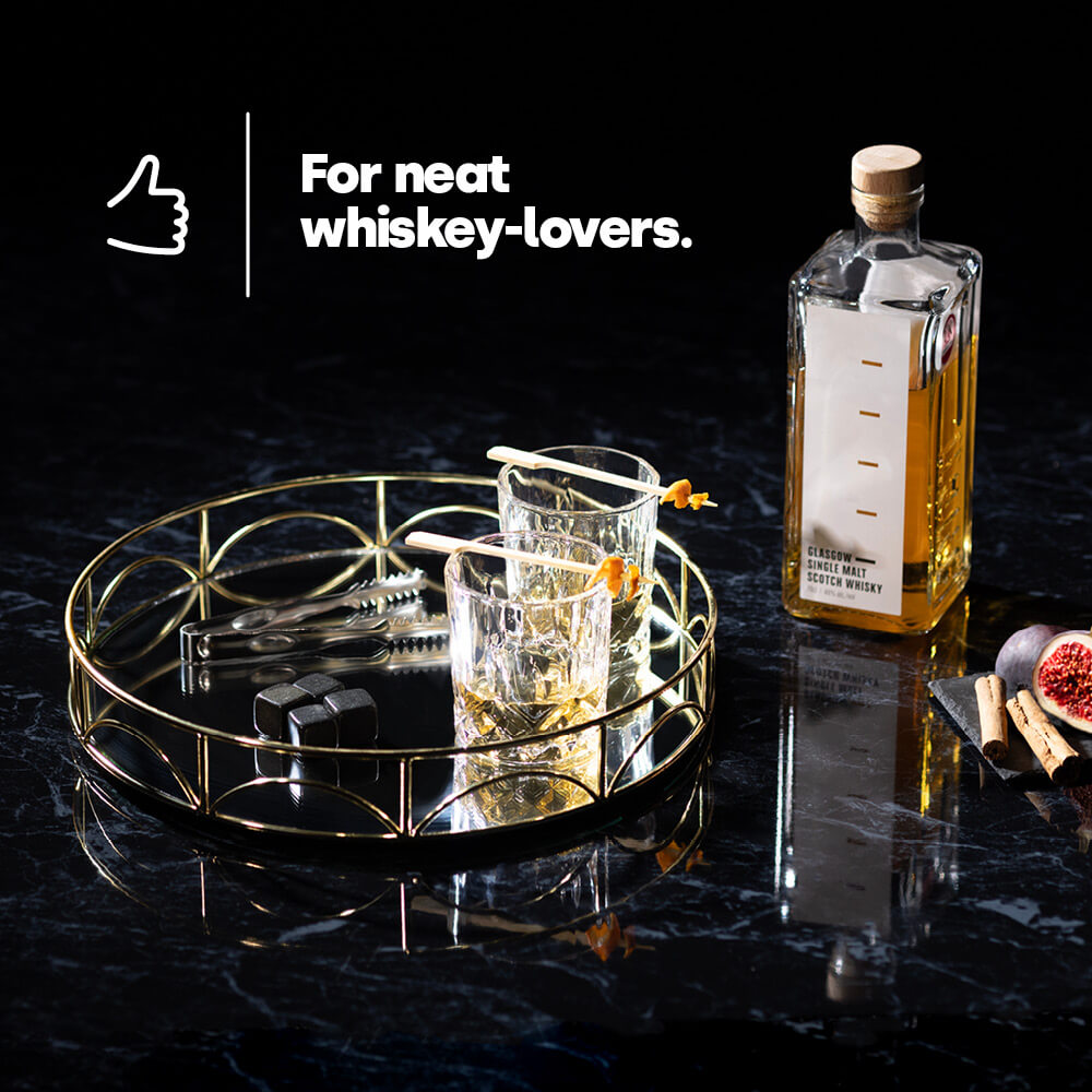 Whisky Stones And Glass Set